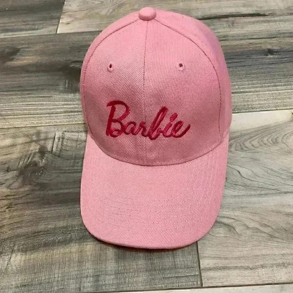 Accessories - Barbie Pink Hat Embroidered Adjustable Strapback One Size Fits Most Cap